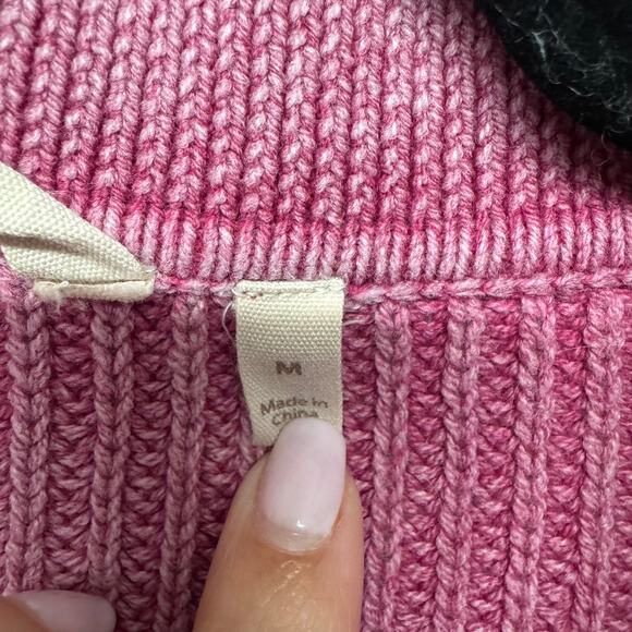 Soft Surroundings Womens Wilde Fiery Fuchsia Pink V Neck Sweater Size Medium - Picture 5 of 9